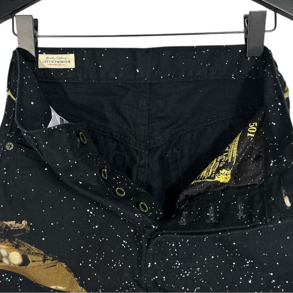 Levi’s X Star Wars 501 Original Straight Crop Jean size 25 in Black Multi - Picture 6 of 10